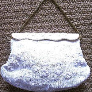 Delill Beaded Purse, Floral Design, 1950's Era